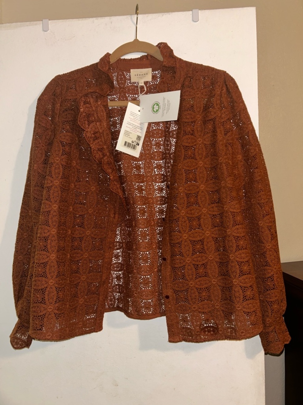 Sézane Chlo blouse chocolate BNWT 🍂🍁🍂🍁 - Picture 8 of 8